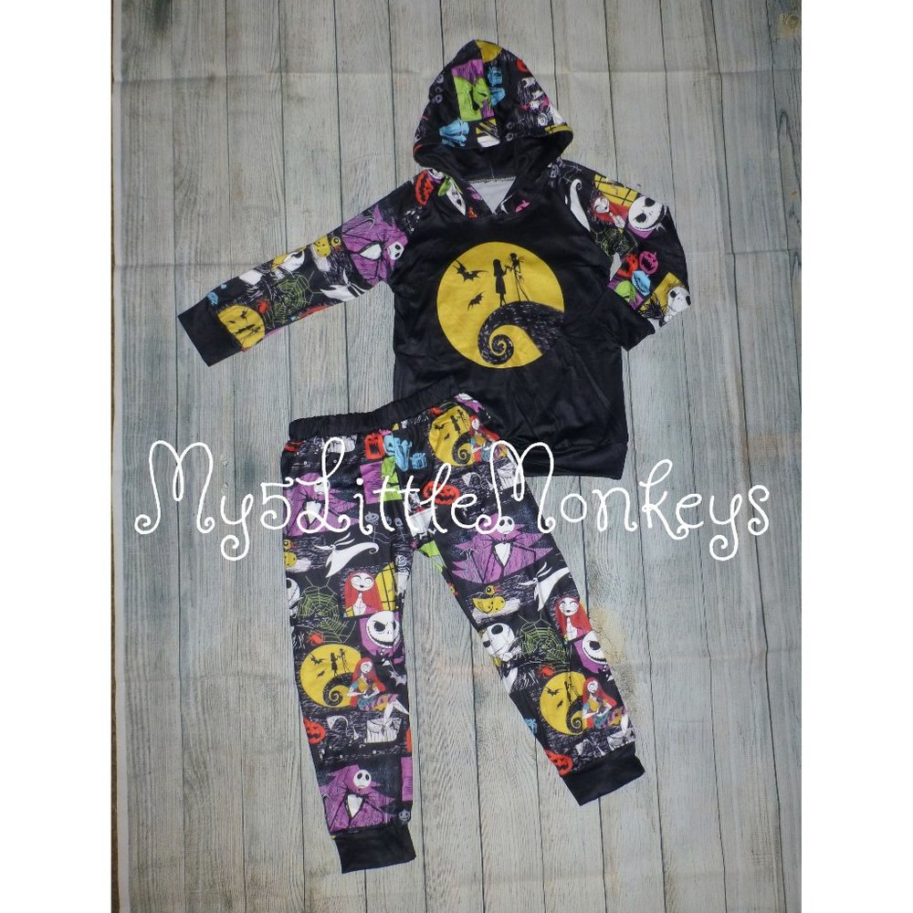 Boutique Jack Skellington Halloween Nightmare Before Christmas Hooded Outfit